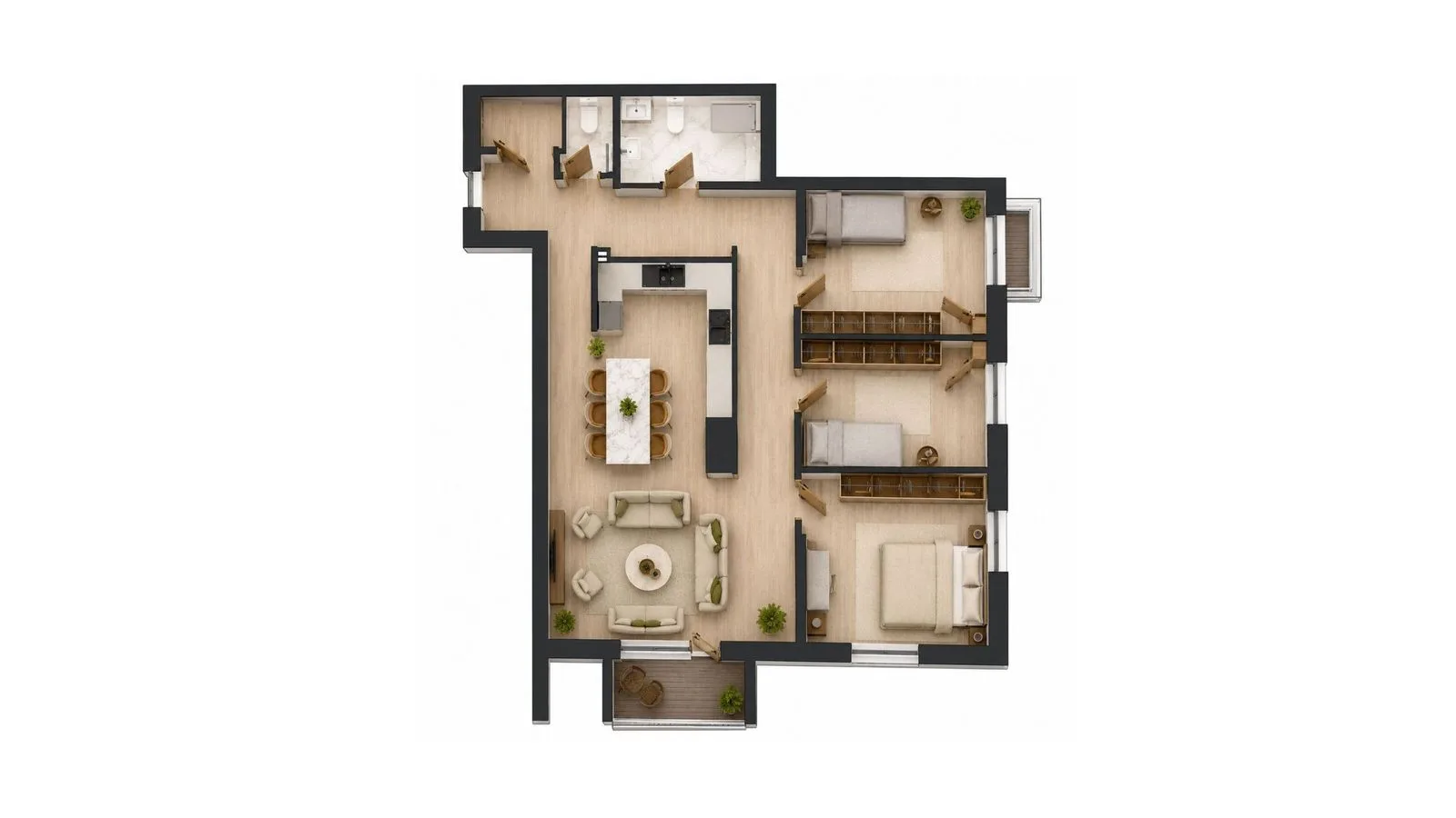117.44m² apartment for sale in Prishtina e Re, Prishtinë image 2