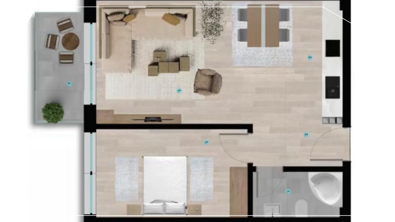 54.96m² apartment for sale in Prishtina e Re, Prishtinë image 2