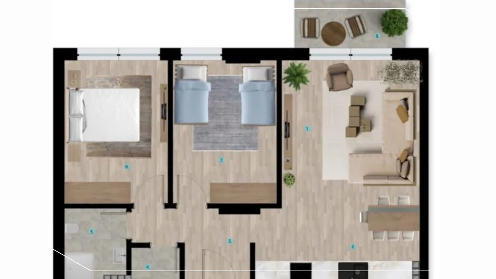 Banesë në shitje 78,62m² në lagjen Prishtina e Re, Prishtinë image 2