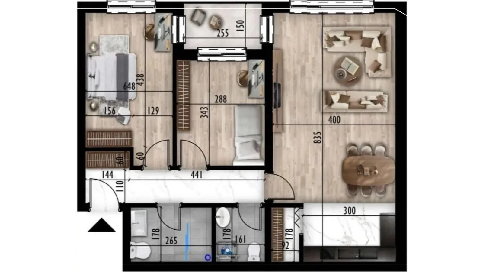 Wohnung zum Verkauf 87,44m² in Prishtina e Re, Prishtina image 2