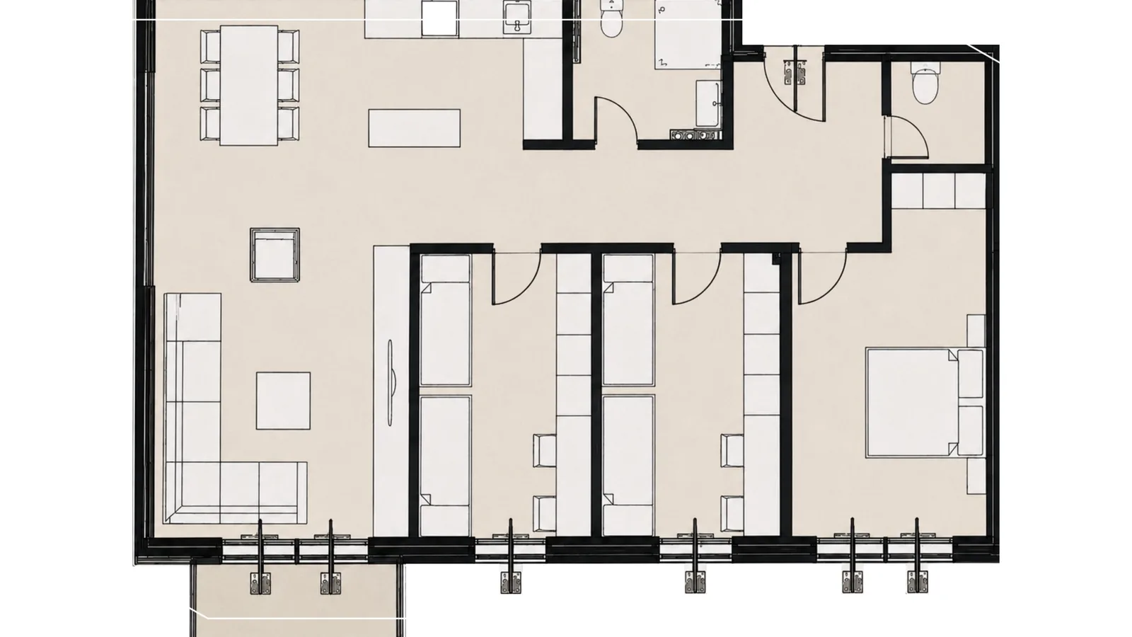 117m² apartment for sale in Prishtina e Re, Prishtina image 2