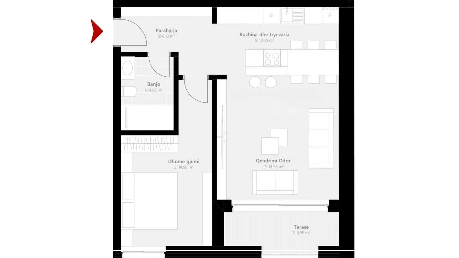 Wohnung zum Verkauf 72,69m² in Prishtina e Re, Prishtinë image 2
