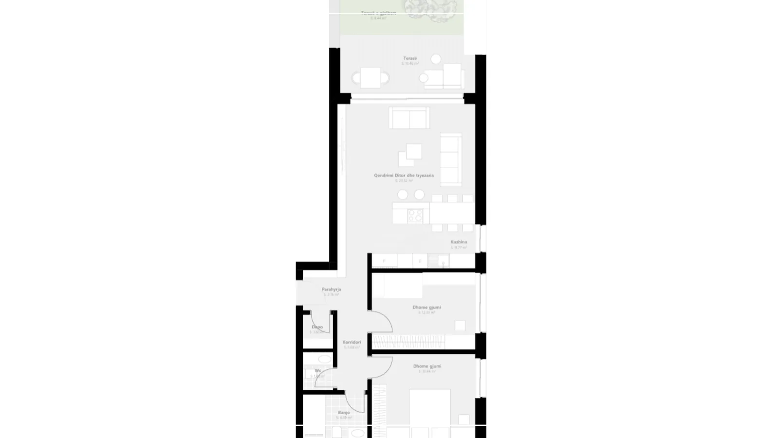 Apartment for sale 102.66m² in Prishtina e Re, Prishtinë image 2