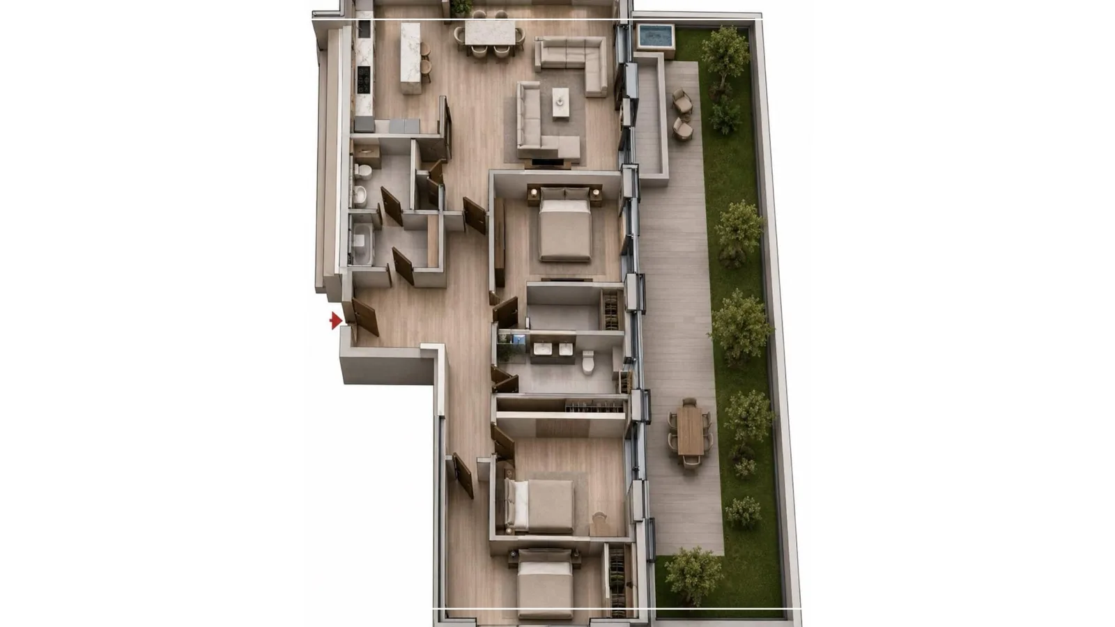 Penthouse for sale 134+57m² in Prishtina e Re, Prishtina image 2