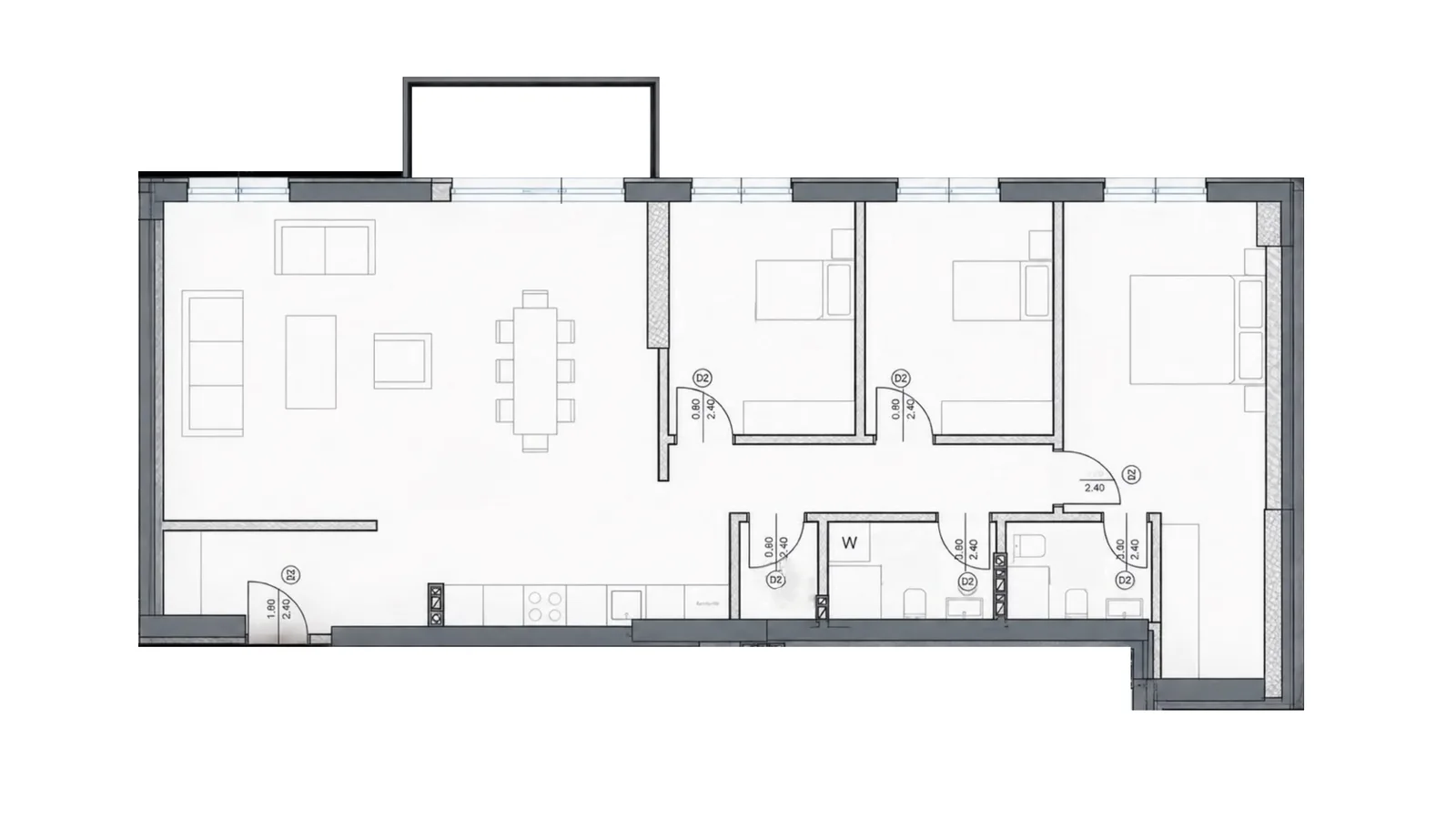 Wohnung zum Verkauf 126,29m² in Emshir, Prishtina image 2