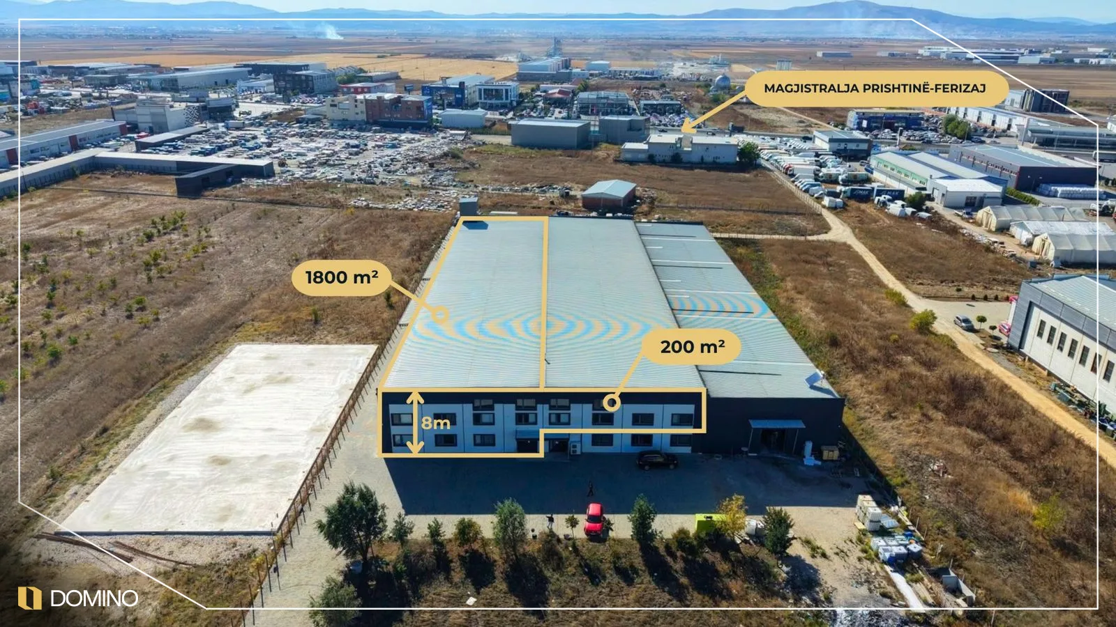 Depo me qira 1800m²+200m² në Llapllasellë image 1