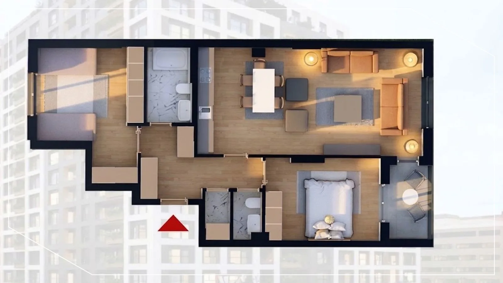 Banesë në shitje 96,57m² në lagjen Bregu i Diellit, Prishtinë image 2